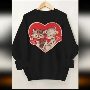 NWOT Plus Size Cute Cat Sweatshirt Sz 3X
